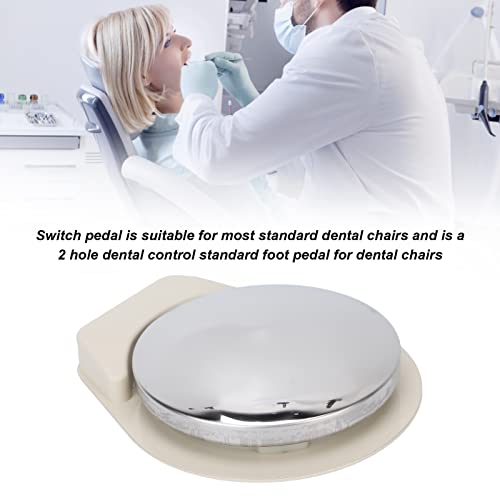 Pedal de control de pie, válvula de fooe de acero inoxidable, accesorios dentales para sillón dental (2 agujeros)