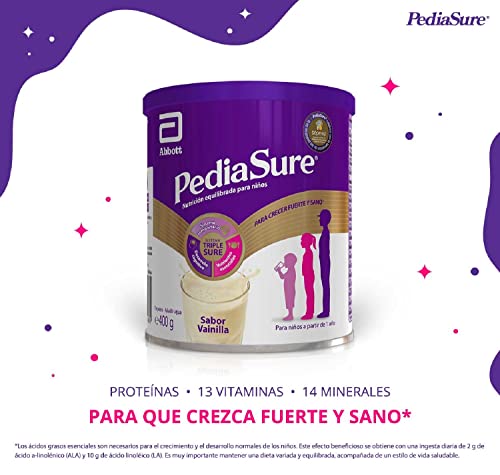 PediaSure Complemento Alimenticio para Niños, Sabor Vainilla, con Proteínas, Vitaminas y Minerales - 400 gr