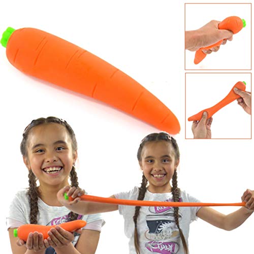 Pelota antiestrés para niños (20 cm), diseño de zanahoria