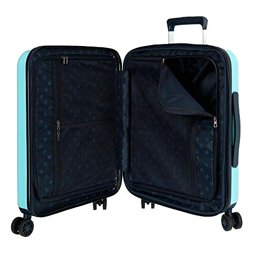 Pepe Jeans Estela Maleta de Cabina Azul 40x55x20 cms Rígida ABS Cierre TSA Integrado 38,4L 2 kgs 4 Ruedas Dobles