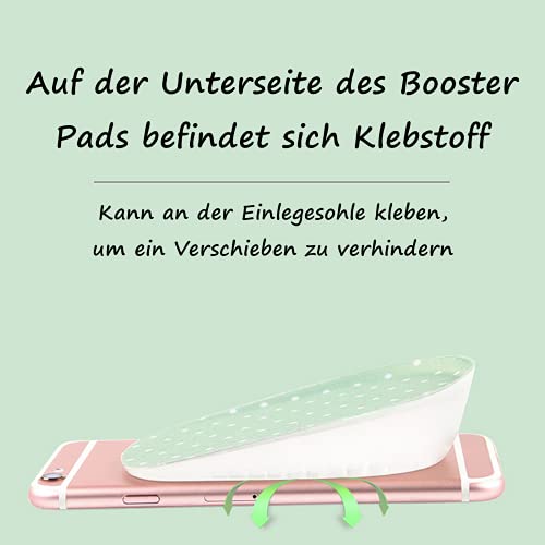 Plantillas de Zapatos de Silicona, Alzas para Zapatos Hombre, Plantillas Adhesivas de Gel de Silicona Aumento de la Altura Zapatos Ortopédicos para la Ayuda del Arco Ortopédico Heel Pads(1.5Cm-Verde)