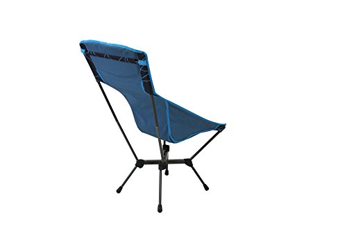 Portal Outdoor Malaga Silla Plegable para Camping, Aluminio, Negro y Azul, Talla única