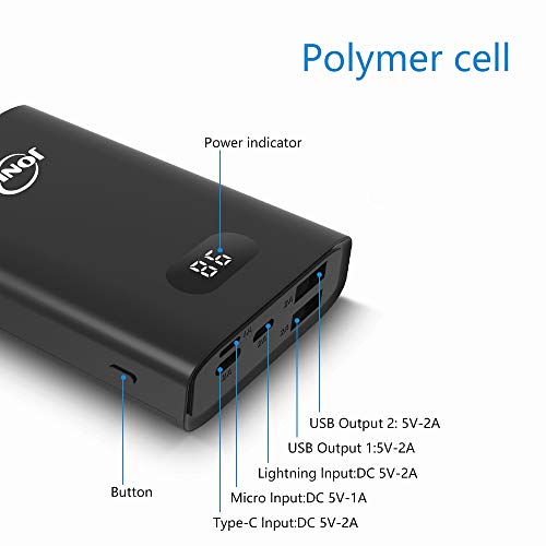 Power Bank 26800mAh Batería Externa para Teléfono Móvil Cargador LCD Portátil Pequeño Mini Paquete de Batería de Alta Capacidad Puertos USB Dobles con entrada Type C para iPhone iPad Samsung