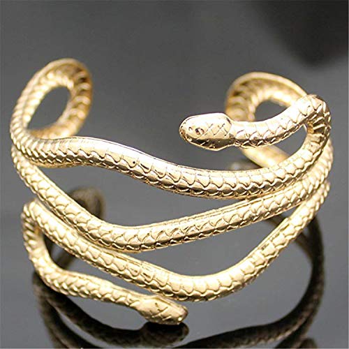 PPX Brazalete Que rodea el Brazo en Forma de Serpiente egipcia deslizándose en Tonos Dorados