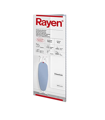 Rayen 6157.03 - Funda Universal para tabla de planchar acolchada, Sistema EasyClip, Azul, 130 x 47 cm