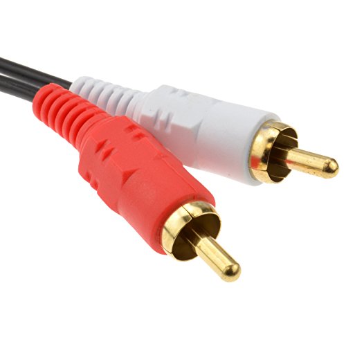 RCA Fono Gemelo Clavijas a Enchufes Extensión Cable Audio Cable Oro 1 m [1 metros/1m]