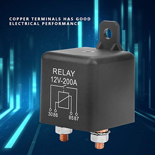 Relé de arranque, WM686 12V 4-Pin 200A Relé de arranque para trabajo pesado Interruptor de encendido/apagado RL / 180 200A Normalmente abierto para grúas pequeñas, cosechadoras de trigo