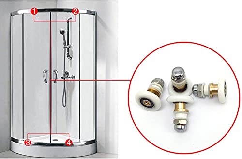 Ruedas para mampara de ducha, ruedas de 25 mm, ruedas para puerta corredera, piezas de repuesto, 8 unidades