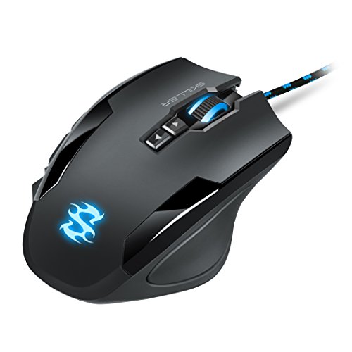 Sharkoon SGM1 - Ratón Gaming Óptico, 10800 DPI, 12 Botones, Negro