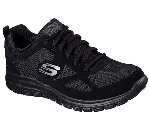 Skechers Burns 52635-bbk, Zapatillas Hombre, Negro (Black 52635/Bbk), 44 EU