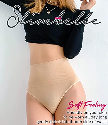 SLIMBELLE Fajas Tanga Invisible Braguita Moldeadora Thong Cintura Media para Mujer String Reductora sin Costuras Sexy Adelgazante Abdomen Elástico Shaping Lenceria-XL