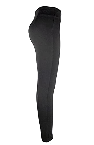 SOGNO D'ORO Pantalones Negro Mujer Cigarette Tobillero PantalóN Casual Cintura Alta Elásticos para Reducir Vientre Mallas Mujer con Bolsillos Invierno Leggins (M, Negro3(Ajustado))