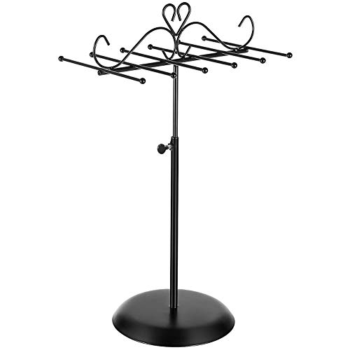 SONGMICS Soporte y Expositor de Joyas, Árbol para Joyas de Metal, para Collares, Pulseras, Pendientes, Regalo para Seres Queridos, Negro, Navidad, JJS04BK