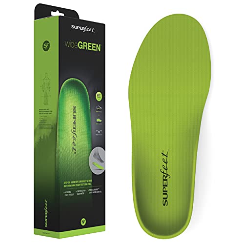 Superfeet wideGREEN, Plantillas Unisex Adulto, Verde Wide Green, E (42-44 EU)