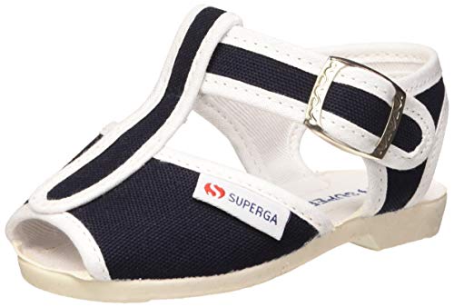 Superga 1200-cotj, Sandalias de Talón Abierto Unisex niños, Azul (Navy 940), 24 EU