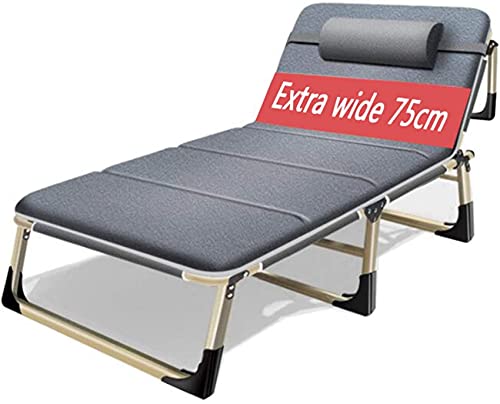 Sywlwxkq Sillón reclinable Plegable Pesado Tumbona de Exterior de Gravedad Cero, Cama Plegable Ajustable Cama Individual portátil Simple Cama de acompañante de Hospital, sillón reclinable p