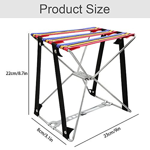 标题 Taburete Plegable Portátil Silla Portátil, Silla Plegable Pequeña, para Interiores y Exteriores al Aire Libre de Camping Pesca Senderismo Camping Caza Picnic Viaje, 1 Pieza