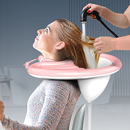 Tazón de champú inflable, bandeja portátil para lavar el cabello para la cabecera y en la cama, lavabo ligero para ancianos, discapacitados