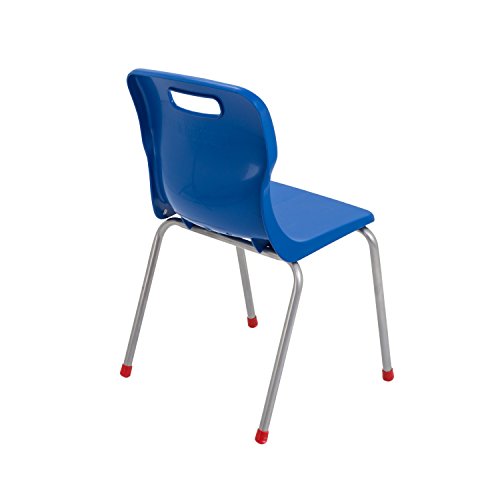 Titan 4 Pierna Aula Silla – Tamaño 4, Edades 8 – 9 años, Pack de 4, plástico, Azul, 4 Piezas