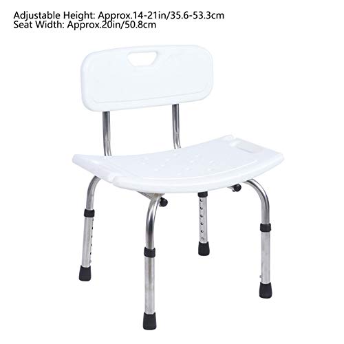 Tomantery Silla De Ducha, Silla De Ducha Ajustable FÁCIL DE ENSAMBLAR Viene con ASA Lateral INCORPORADA Asientos De Ducha Material DE Aluminio Personas Mayores para Asientos