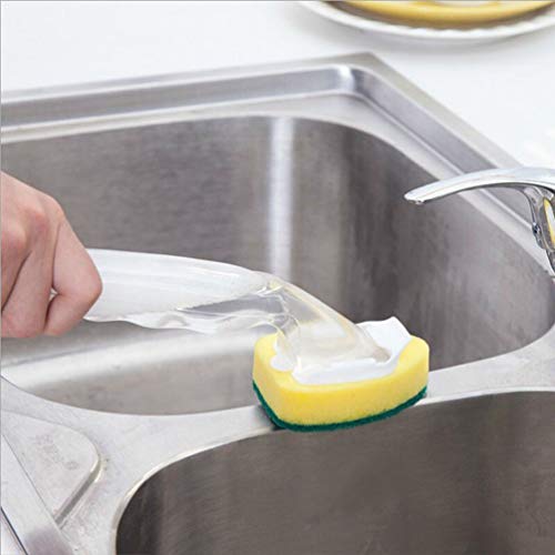 TOYANDONA Juego de Cepillos de Limpieza de Cocina 1 Varas para Platos Y 7 Cabezales de Repuesto de Repuesto Esponja de Limpieza de Mango Largo para Cepillo de Limpieza de Fregadero de Cocina