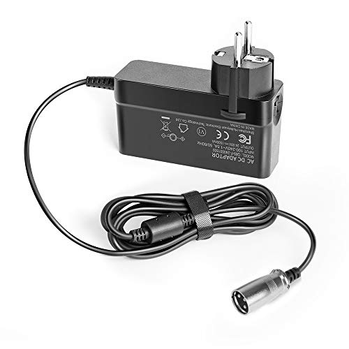 Up Parts® - Fuente de alimentación para bicicleta eléctrica de 36 W, 24 V, 1,5 A, conector de 3 pines, para rascal 140 F, Rascal 140T, Rascal EM115, con botón de encendido