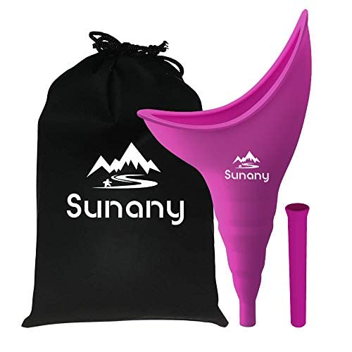 Urinario Femenino Dispositivo, Portátil Orinal Femenino Embudo De Silicona para Mujeres De Pie para Orinar, Reutilizable Urinario Mujer,Adecuado para Actividades Al Aire Libre,Camping,Viajes(Fucsia)