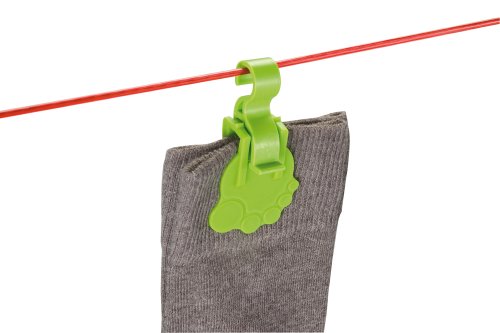 Wenko 4329101100 Socky - Pinzas para Sujetar Calcetines (7 Unidades, Resistente a la Lavadora, plástico, 7,5 cm)