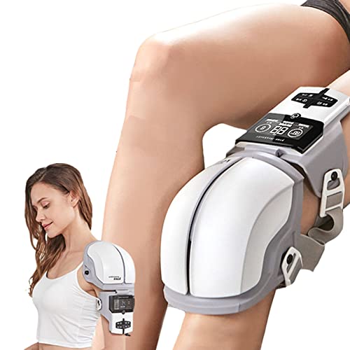 wolfjuvenile Massage Du Genou, Massage éLectrique Hyperthermique Des Articulations De L'éPaule Impulsions De Choc, Massage Des Jambes Avec Vibration, Pour L'Arthrite, Soulager La Douleur,White