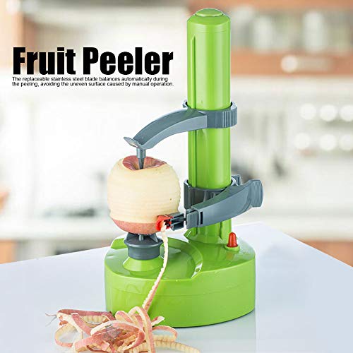 wosume Pelador de patatas eléctrico, multifuncional Hogar eléctrico automático Pelador de frutas Peladora Máquina de herramientas de cocina Máquina(verde)