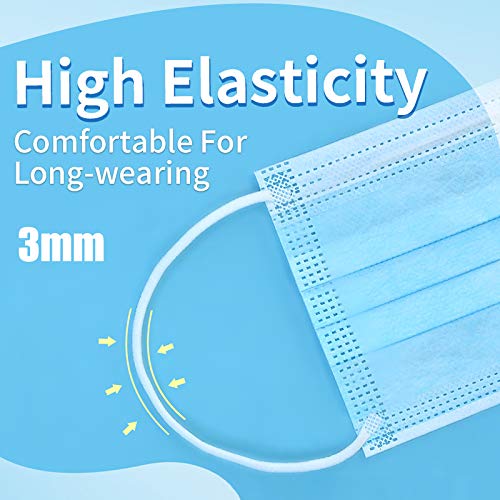 YFLFTST Cordón Elástico, 3mm 50Metros Cuerda Elastica | Blanco Redondos Cintas Elásticas para Máscara DIY, Cabello, Sombrero, Artesanías