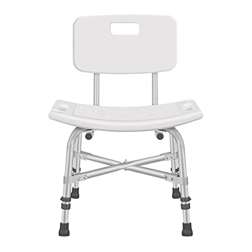 YMQ Taburete De Ducha De 220 Libras con Espalda Removible, Silla De Ducha con Asa Incorporada Y Hebilla De Ducha, Silla De Asiento Antideslizante para Ancianos Y Discapacitados(Size:con Espalda)