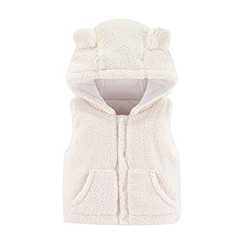 YWLINK Chaleco Para NiñOs NiñAs OtoñO Invierno Abrigo Con Capucha Sin Mangas Chaleco,Chaqueta De Felpa Con Chaleco Con Capucha CáLido Y A Prueba De Viento Espesar Chaleco Con Bolsillos