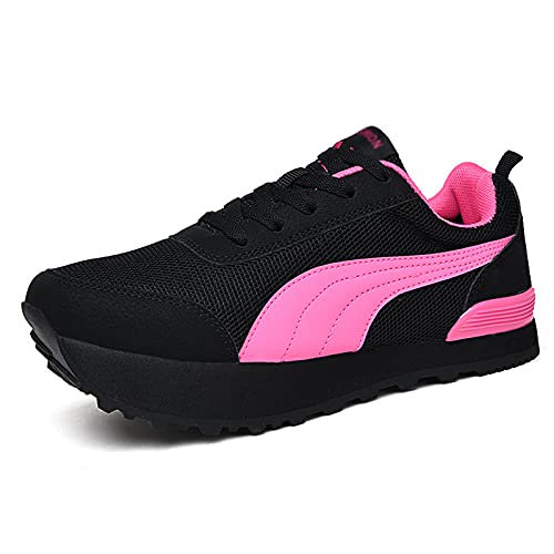 Zapatos De Tacón Negativo Mujer Pies Planos Corrección De Cifosis Lumbar Cervical Invertido Zapatos Para Caminar Zapatos Delanteros Altos Y Traseros Bajos Para Trabajo Senderismo Deportes,Rosado,36