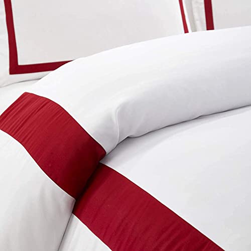 ZCRR Ultra Suave Cepillado De Microfibra Funda Nórdica, La Cubierta del Duvet Hotel Quality, Manta Cubierta De Arrugas Resistente A La Decoloración del Lecho(Size:200x200cm(79x79inch),Color:Rojo)