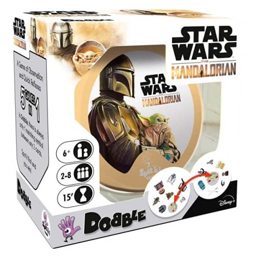 Zygomatic Dobble Star Wars Mandalorian - Juego de Cartas en Español DOBSWM01ESPT