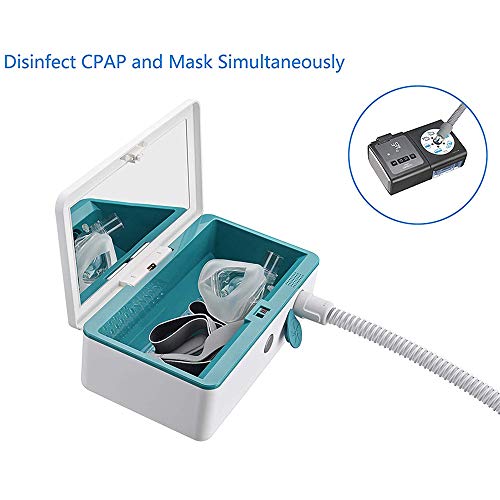 ZZYYZZ CPAP Cleaner and Sanitizer, UV/Ozone Dual Mode Cleaning, Trajes para limpiadores de mascarillas de Tubos de Aire con 4 adaptadores