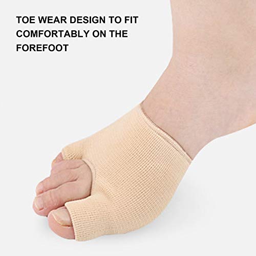 2 pares de corrección de hallux valgus, férula ortopédica para juanetes Corrector de juanete en forma de U Almohadillas ortopédicas para el antepié Alivio del hallux valgus Alineación del dedo(L)