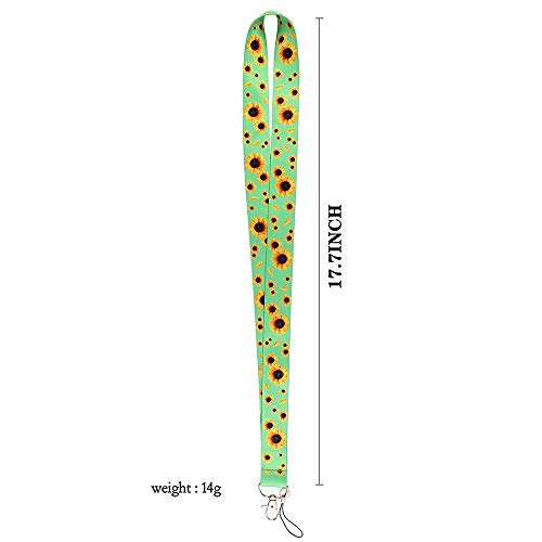 4 cordones para colgar con diseño de margaritas pequeñas para tarjetas de identificación de girasol, para autismo, discapacidad oculta, manos libres, cuerda colgante con clip para llavero