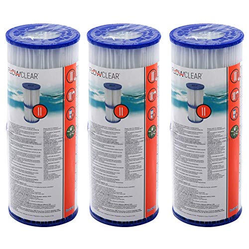 6 piezas Bestway - Cartuchos de filtro para bombas de piscina Intex Bestway tamaño 2 -