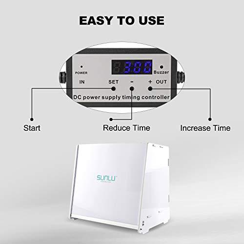 Actualizado SUNLU Caja de curado de resina UV adecuada para lámpara de secado de resina de 405nm con temporizador eléctrico y ajustable para impresora 3D SLA DLP LCD y modelo UV