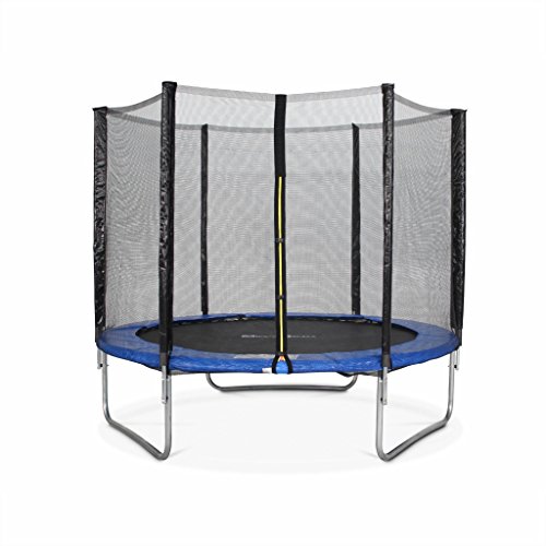 Alice's Garden - Cama elástica 245 cm, Trampolín para niños Azul, aguanta hasta 100 kg (Estructura Reforzada). Incluye: Red de protección- PLUTON