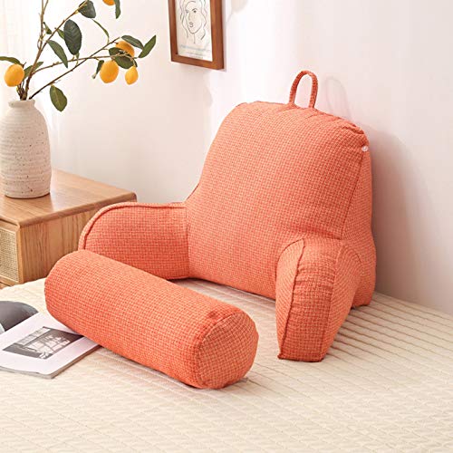 Almohada De Lectura Soporte De Cuello Extraíble Cojín con Brazos para Cama Sofá Almohada De Apoyo Lumbar para Relajado Leer D,75 * 40cm