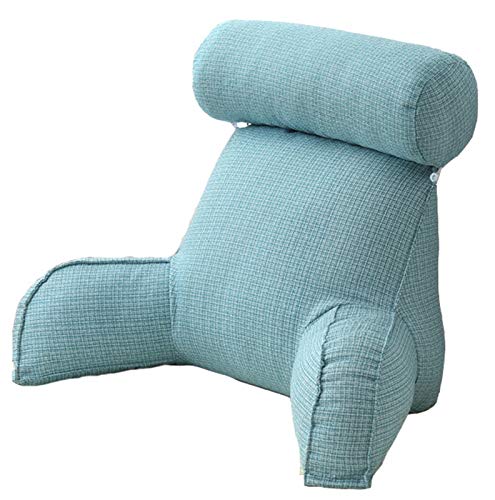 Almohada De Lectura Soporte De Cuello Extraíble Cojín con Brazos para Cama Sofá Almohada De Apoyo Lumbar para Relajado Leer D,75 * 40cm