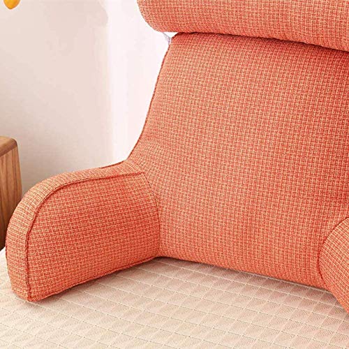 Almohada De Lectura Soporte De Cuello Extraíble Cojín con Brazos para Cama Sofá Almohada De Apoyo Lumbar para Relajado Leer D,75 * 40cm