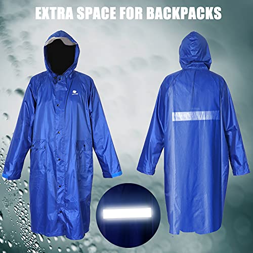 Anyoo Unisex Rain Coat Senderismo Impermeable Empaquetado Impermeable Largo