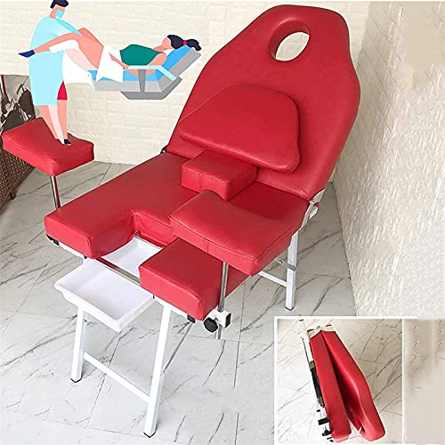 ANYURAN Sillón de reconocimiento ginecológico, Cama de operación de ginecología Plegable portátil Mesa de Parto para cirugía ginecológica Silla de enfermería privada médica 130x65x70cm