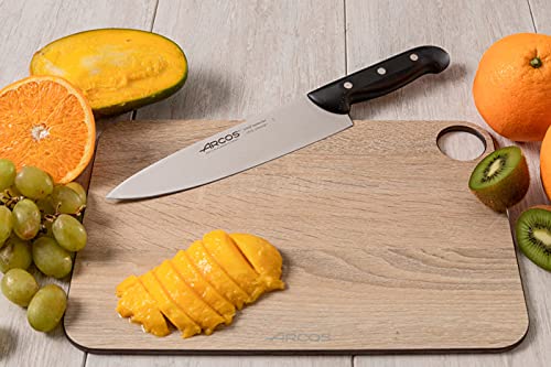 Arcos Maitre, Cuchillo Cocinero, Acero Inoxidable Nitrum 215 mm, Mango Polipropileno Negro