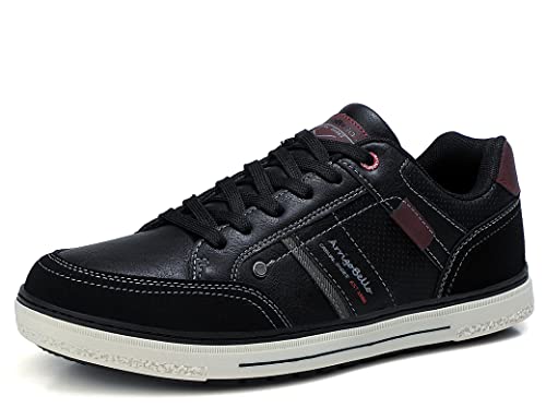 ARRIGO BELLO Hombre Zapatos Vestir Casual Zapatillas Deportivas Transpirables Sneaker Caminar Correr Cómodo Casuales Moda Negocio Talla 41-46(W Negro, Numeric_43)