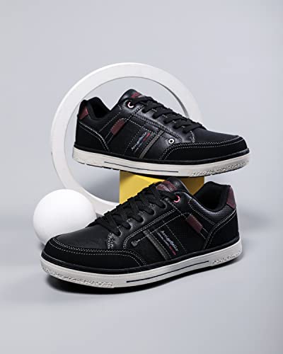 ARRIGO BELLO Hombre Zapatos Vestir Casual Zapatillas Deportivas Transpirables Sneaker Caminar Correr Cómodo Casuales Moda Negocio Talla 41-46(W Negro, Numeric_43)